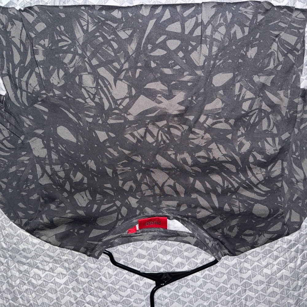 Gray Abstract Patterned Top